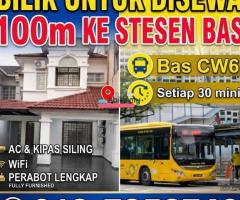 Bukit Indah Bilik Untuk Disewa! Hanya 100M ke Stesen Bas CW6!