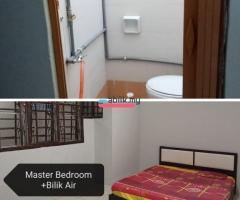 BILIK MASTER BEDROOM DAN MEDIUM SINGLE UTK DISEWA DENGAN KEPERLUAN ASAS TERSEDIA